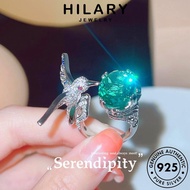 HILARY JEWELRY Adjustable For Original Silver Perempuan 純銀戒指 Perak Amethyst Accessories Cincin 925 Korean Women Creative Hummingbird Ring Sterling R2107