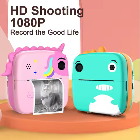 Instant Photo Camera Cute Mini Kids Camera with Instant Print HD Digital Camera for Children, Toddle