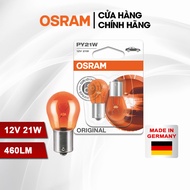 Combo 2 Bóng Đèn Sau 1 Tim OSRAM Original PY21W 7507-02B 12V 21W (Chân Xéo) - Nhập Khẩu Chính Hãng