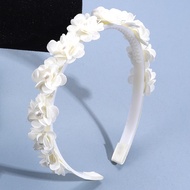 1Pcs White Flowers with Pearls Hairbands Cute Hairbands for Kids Girl Cute Style Hair Accessories