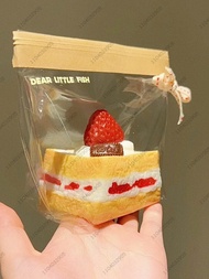 new Strawberry Cake Taba Squishy Square Strawberry Cream Mousse Cake Squeeze Toy Mochi Toy Stress Re