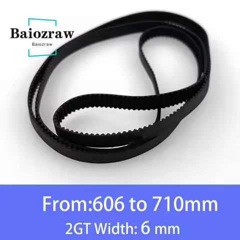 3D Printer Parts GT2 6mm Closed Loop Rubber Timing Belt 606 610 616 630 640 650 660 670 690 696 700 