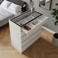 Furniture Direct ECO CARDIN 5 Drawer Chest With Jewelry Compartment-White