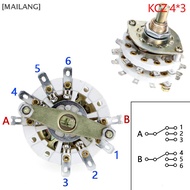 [ML]💥💥💥 Kcz 2 POLE 6/7/8/9/10/11 4 POLE 3/5ตำแหน่งด้วย Channel ROTARY SWITCH SELECTOR พร้อม CAP ROTA