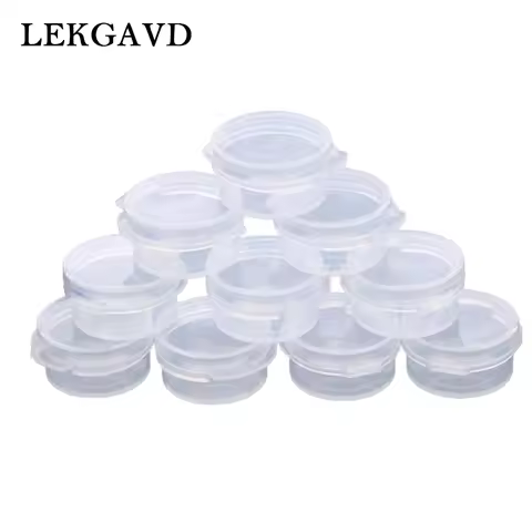10 Pcs 5g Make Up Jars Mini Sample Bottle Sealing Pot Face Cream Container Plastic Transparent Case 