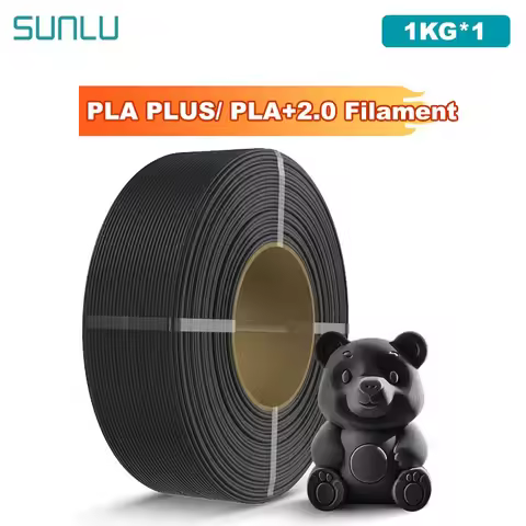 SUNLU 1KG PLA PLUS/ PLA+2.0 Filament 1.75mm 1KG Without Tray 3D Printer Filament for 3D Pen, Refill 