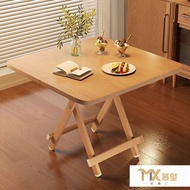 Household Simple Mahjong Table Foldable Table Dining Table Stall Outdoor Table Solid Wood Square Por