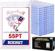 25-Pack One Touch Magnetic Card-Holder - 55PT Magnet Case Fit for Standard Card Storage and Display,