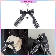 Star Bows Keychain Bag Charms for Women Purse Handbag Backpack Bag Pendant Charms Car Keyring Aesthe