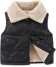 Girls Boys Warm Vest, black, 8 Jahre