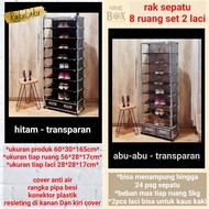 Nine box shoe cupboard 8 space dustproof free 2 drawer boxes