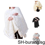 【Buran】 Cashmere-Like Knitted Throw Hand-Woven Large Comfortable Mat Coarse Wool Solid Color Sofa Blanket