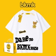 Bkmk Smiley t-Shirt Joint Graffiti Text Print Street Wear Summer High Street Hip-Hop High-