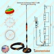 ANTENA PENGUAT SINYAL MODEM AQUILA ORION MOVIMAX MV1 MS156 OMNI 11DBI - FLYHIGH STORE