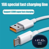 120W 10A USB Type C Cable Fast Charging Cord for Xiaomi OPPO Samsung Mobile Phone Usb C Cable Charge