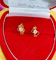 Anting klip emas muda + anting klip wanita + anting klip setengah gram + anting emas + emas setengah