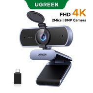 UGREEN 4K Webcam for PC Ultra HD 1080P 60FPS Web Camera with Microphone, Privacy Cover, 70° Fov, PDA