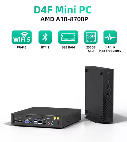 ZXIPC AMD A10-8700P/A12-9720P DDR3 Mini PC Office Computer HDMI+VGA 4K@60Hz 512GB SSD Desktop Mini C