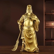 Copper Guan Gong Statue God of Wealth Statue Guan Yu Bronze Home Living Room Statue Sculptures