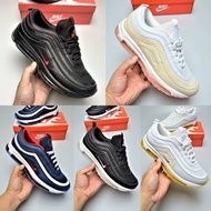 (SIZE 36-45) AIRMAX 97 BLACK WHITE / NAVY RED / BIEGE YELLOW SPORT CASUAL