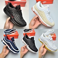 (size 36-45) airmax 97 black white / navy red / biege yellow sport casual