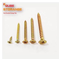 Quality Chipboard Screw Wood Screw Flat Head Rainbow