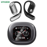 UYUXIO AI語言翻譯耳機，即時液晶觸控屏，開放式無線耳機，支援144種語言，商務應用。