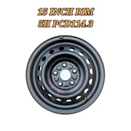Steel Rim Besi / Rim Tyre / Tayar Rim / Tire Rim 15 Inch 5H PCD114.3 Rim Besi / Steel Rim / Rim Tyre