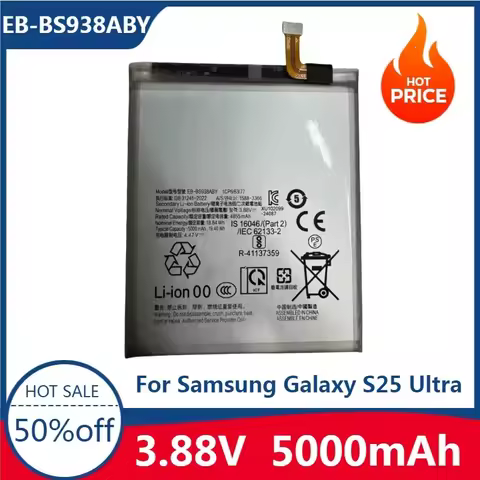 New High-Quality 5000mAh EB-BS938ABY For Samsung Galaxy S25 Ultra S938B S938N S938W S938U S938Q S938