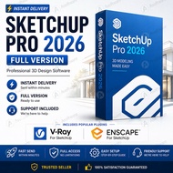 Lifetime Sketchup Pro 2026 Windows/Mac Enscape/Vray