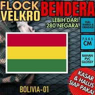 ------] Patch Badge Emblem Flock Velcro Velcro PVC Glossy Prepet Tactical Tactical National Flag - B