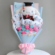 畢業花束cinnamoroll 玉桂狗 史迪仔 公仔 花束 送禮 禮物