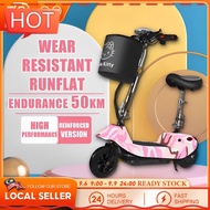 Good sports equipment ✱Electric Scooter Adult Seat+Folding Bike Mini Portable Scooter E scooter Adult Kids Skuter Storage Battery Electric Bike✣