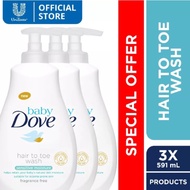 （Hot sale）[Bundle] Baby Dove Hair to Toe Baby Bath Sensitive Moisturizing Baby Soap 591ml x3