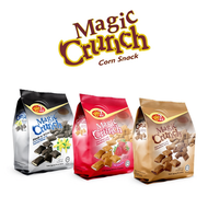 Ready Stock Win2 Magic Crunch Jagung Snek Dengan Krim Isi Tengah Perisa Coklat / Strawberi / Vanila 