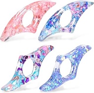 4 PCS Thumb Book Page Holder, Transparent Thumbs Ring Page Holder Rhinestones Thumb Book Pages Holde