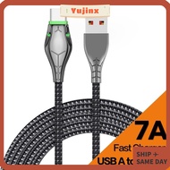YUJINX Type C Fast Charger Cable, Braided 7A USB Type A To Type C Cable, Durable 2M/ 100W with Green