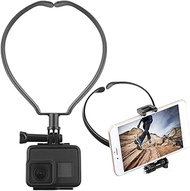 DKE&YMQ Neck Camera Bracket Selfie Video Live Streaming Fixed Clip Sports Camera POV Photography Acc