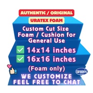 **Uratex Custom Cut Foam 14x14 / 16x16 / 20x20 inches (Foam Only) Cushion for Chairs and General Use