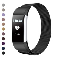 Compatible with Fitbit Charge 2 Straps, Stainless Steel Metal Magnetic Clasp Mesh Loop Bracelet Stra