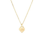 Love Lock Silver Necklace 愛心鎖頭LOVE純銀鍍18K項鍊