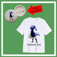 Short-sleeve T-shirt for boys with Error 404 Sans print, colorful cotton t-shirt, Error 404 Badge