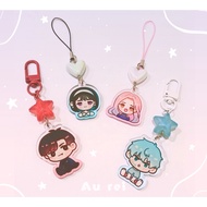 ALNST Merch | Ivan, Till, Sua, Mizi Phone charm keychain | Alien stage heart charm | By you rei