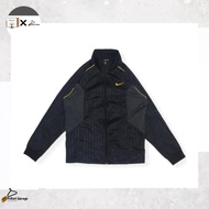 Windbreaker Running Track Jacket Nike Big Swoosh Black Grey Yellow