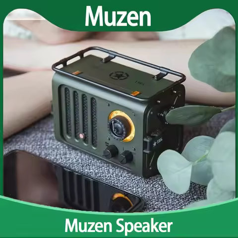 Muzen Wireless Bluetooth Speaker Metal Radiooo Wd101gn Portable Retro Wild Jeep Style Fm Radio Outdo