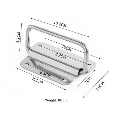 [HM]Cabinet Flight Case Solid Furniture Hardware Folding Handle For Tool Box Stainless Steel Drawer 
