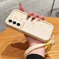 Case For Samsung A25 5G A15 4G A15 5G Simple Silicone Phone Strap