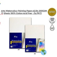 Campap Arto Netherlands WaterColour Painting Paper A4 / A3 / A2 / A1 200gsm (Cotton,Medium Surface ,