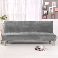 Universal Size Plush Sofa Bed Cover Armless Folding Seat Slipcover Stretch Covers Cheap Couch Protector Elastic Cover
