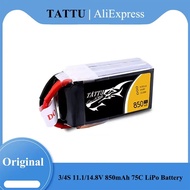 TATTU 3S 4S 11.1 14.8V 850mAh 75C LiPo Battery  XT30/XT60 For RC Helicopter Quadcopter FPV Racing Pa